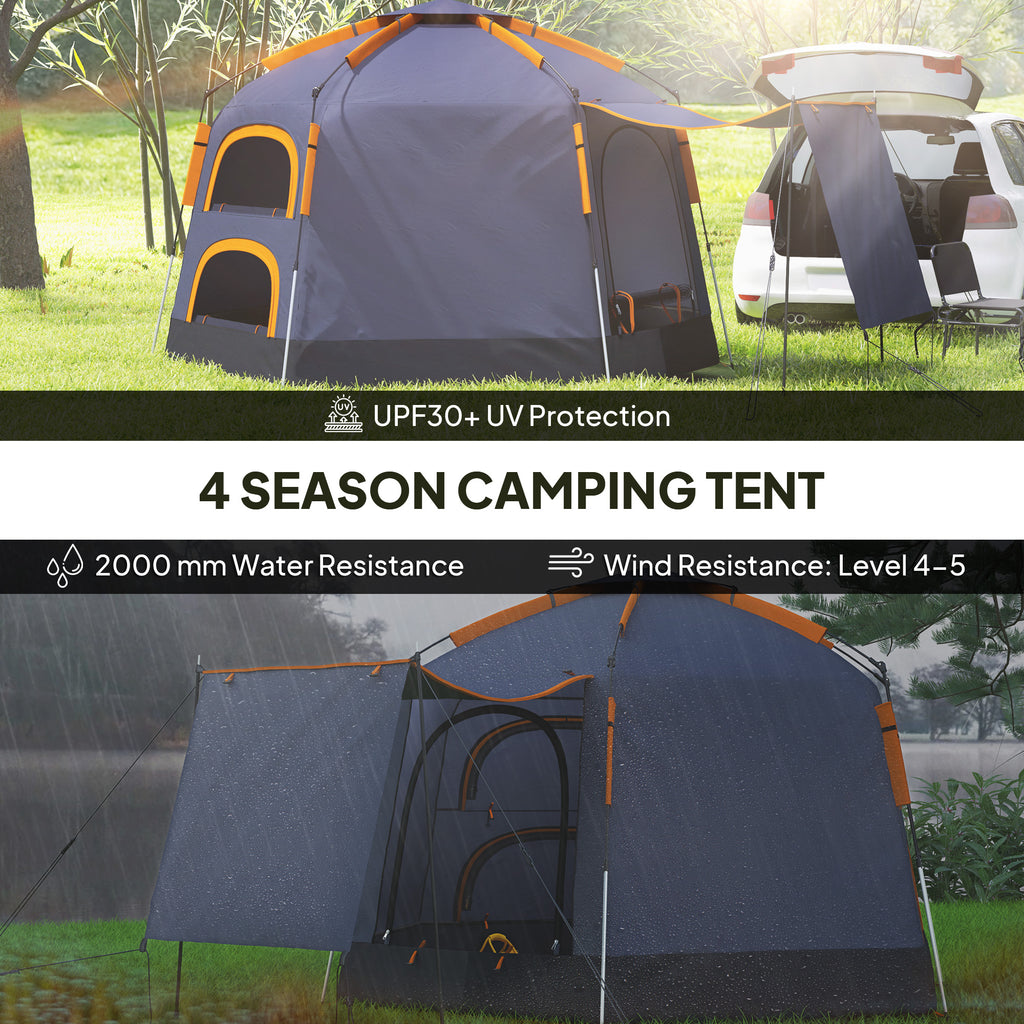 Outsunny 2-4 Person Tent, Instant Pop Up Camping Tent