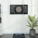SPORTNOW Bristle Dartboard Set with Cabinet, 6 Steel Tip Darts, Dart Board