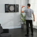 SPORTNOW Bristle Dartboard Set with Cabinet, 6 Steel Tip Darts, Dart Board