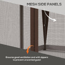 Outsunny 3 x 3(m) Pop Up Gazebo, Instant Shelter with Mosquito Netting, Khaki