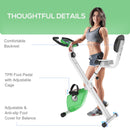 HOMCOM Magnetic Resistance Exercise Bike Foldable LCD Adjustable Seat Green
