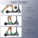 HOMCOM Folding Electric Scooter With Rear Wheel Brake