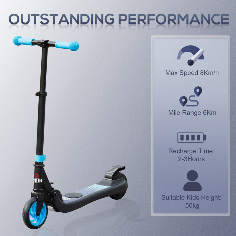 HOMCOM Folding Electric Scooter With Rear Wheel Brake
