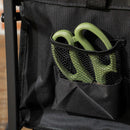 Outsunny Folding Outdoor Storage Trolley Cart Bag Telescopic Handle Brakes Black