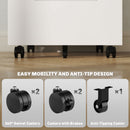 Vinsetto Lockable Mobile Filing Cabinet w/ 3 Drawers 39 x 48 x 60 cm