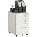 Vinsetto Lockable Mobile Filing Cabinet w/ 3 Drawers 39 x 48 x 60 cm