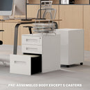 Vinsetto Lockable Mobile Filing Cabinet w/ 3 Drawers 39 x 48 x 60 cm