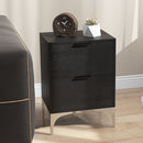 HOMCOM Bedside Tables Set Of 2 With 2 Drawers For Bedroom, Living Room