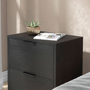 HOMCOM Bedside Tables Set Of 2 With 2 Drawers For Bedroom, Living Room