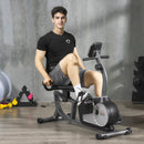 HOMCOM Exercise Bike with LCD Display, Quiet 8-Level Magnetic Resistance