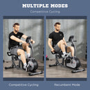 HOMCOM Exercise Bike with LCD Display, Quiet 8-Level Magnetic Resistance