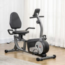 HOMCOM Exercise Bike with LCD Display, Quiet 8-Level Magnetic Resistance
