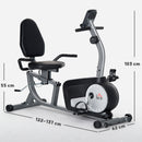 HOMCOM Exercise Bike with LCD Display, Quiet 8-Level Magnetic Resistance