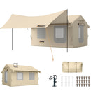 Outsunny Inflatable Tents 4 Season for 6-8 Person Khaki