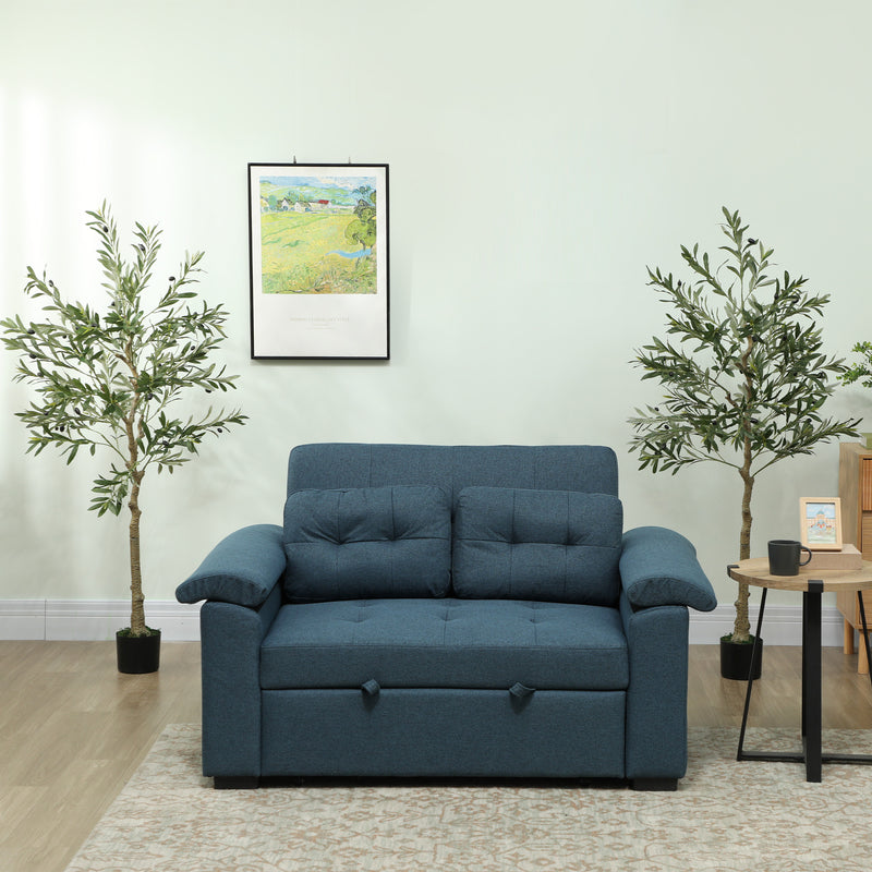 HOMCOM 2 Pack Indoor Artificial Plants, Faux Potted Silk Olive Trees