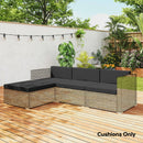 Outsunny 7-Piece Patio Furniture Cushions Water-Repellent 60x60cm, Black