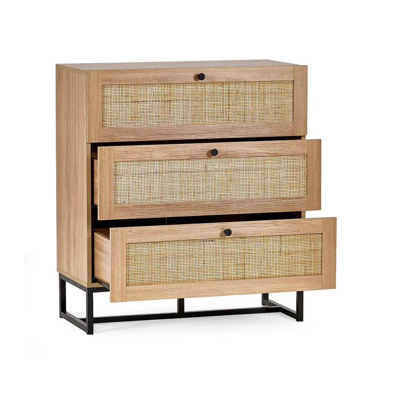 Padstow 3 Drawer Chest - Oak