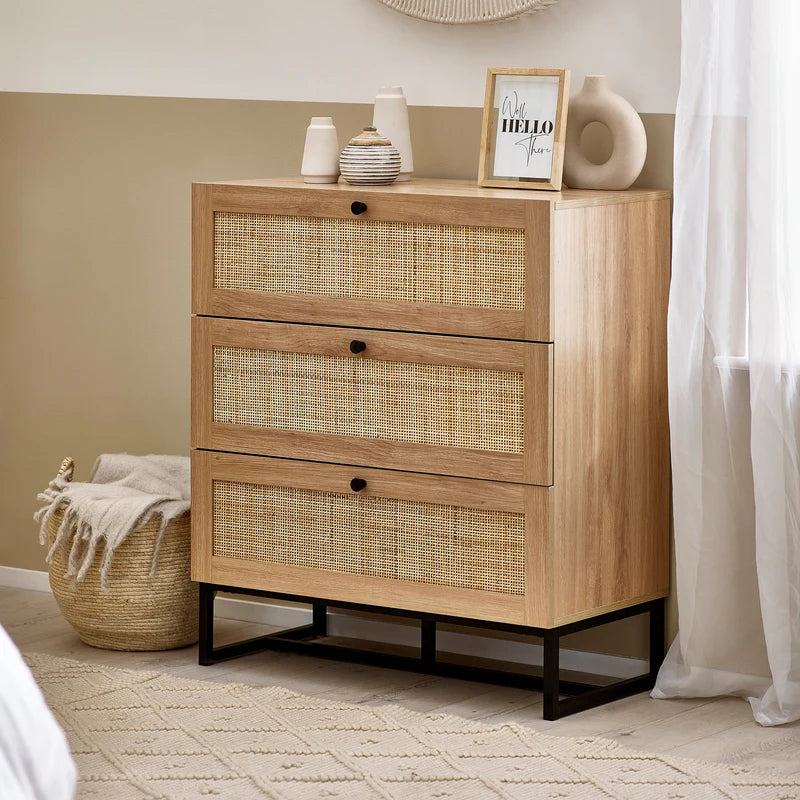 Padstow 3 Drawer Chest - Oak