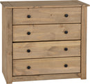 PANAMA 4 DRAWER CHEST - NATURAL WAX