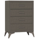 HOMCOM 4 Drawer Chest Of Drawers, Fabric Dresser With Steel Frame, Brown