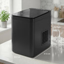 HOMCOM Countertop Ice Maker Machine Compact Ice Cube Maker With Scoop Black