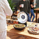 HOMCOM 1200W Pizza Oven, Pizza Maker, 5-Min Crisp, Dual Knob Control