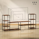 HOMCOM TV Unit For TVs Up To, Industrial TV Stand With Shelves