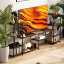HOMCOM TV Unit For TVs Up To, Industrial TV Stand With Shelves