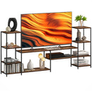 HOMCOM TV Unit For TVs Up To, Industrial TV Stand With Shelves
