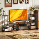 HOMCOM TV Unit For TVs Up To, Industrial TV Stand With Shelves