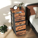 HOMCOM Fabric Chest of Drawers, 4 Drawer Dresser for Bedroom