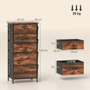 HOMCOM Fabric Chest of Drawers, 4 Drawer Dresser for Bedroom