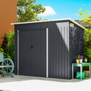 Outsunny Outdoor Storage Shed, 7.5 X 4.3ft Metal Garden Shed, Dark Grey