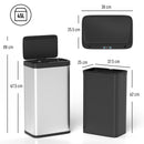 HOMCOM 45L Sensor Bin, Stainless Steel Kitchen Bin with Automatic Close