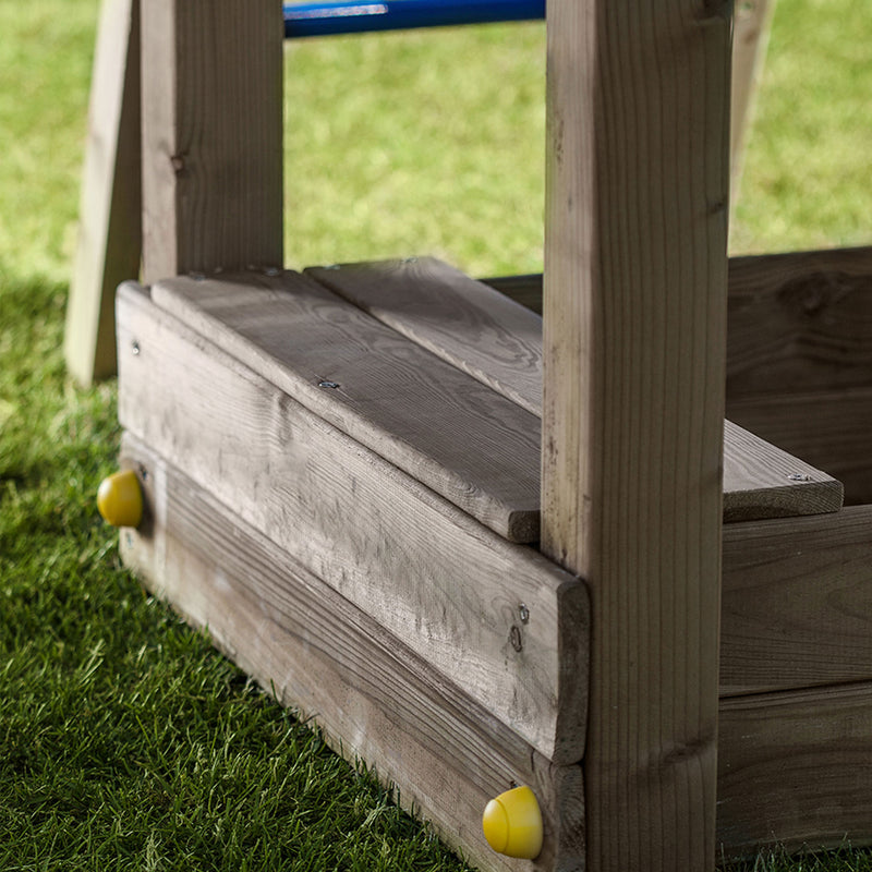 Rumble Ridge Rock Wall  Playfort With Single Swing