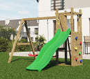 Rumble Ridge Rock Wall  Playfort With Double Swing