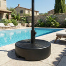 Outsunny Parasol Base 22kg Sand Filled For 38/48mm Poles Black