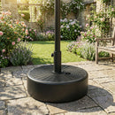 Outsunny Parasol Base 22kg Sand Filled For 38/48mm Poles Black