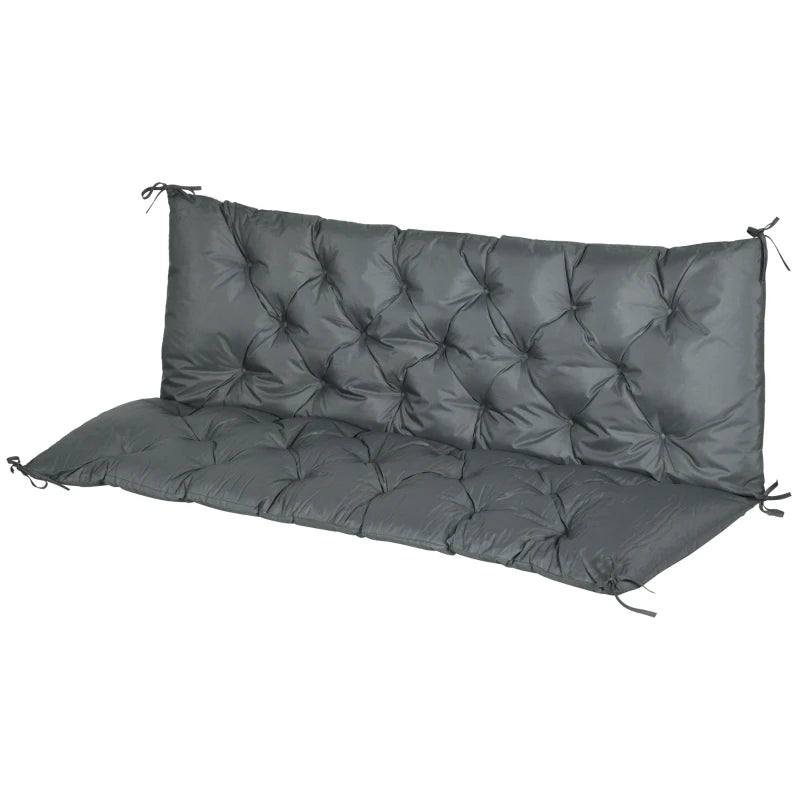 Outsunny  Bench Cushion 3 Seater - Dark Grey