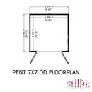 Pent Double Door Shiplap Shed