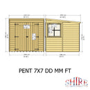 Pent Double Door Shiplap Shed