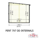 Pent Double Door Shiplap Shed