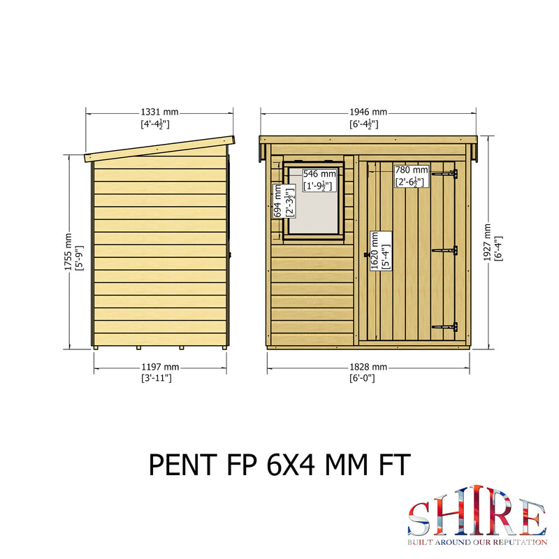 Pent Shiplap Shed