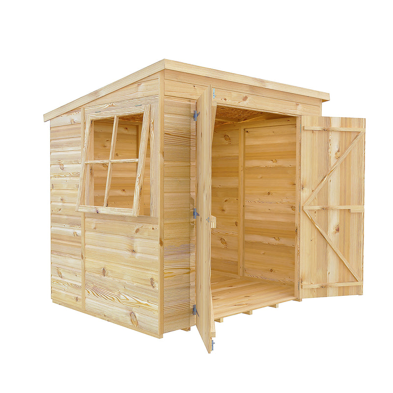 Pent Double Door Shiplap Shed