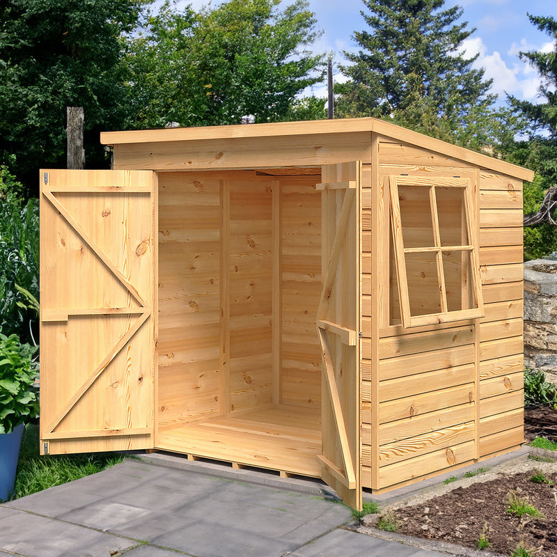 Pent Double Door Shiplap Shed
