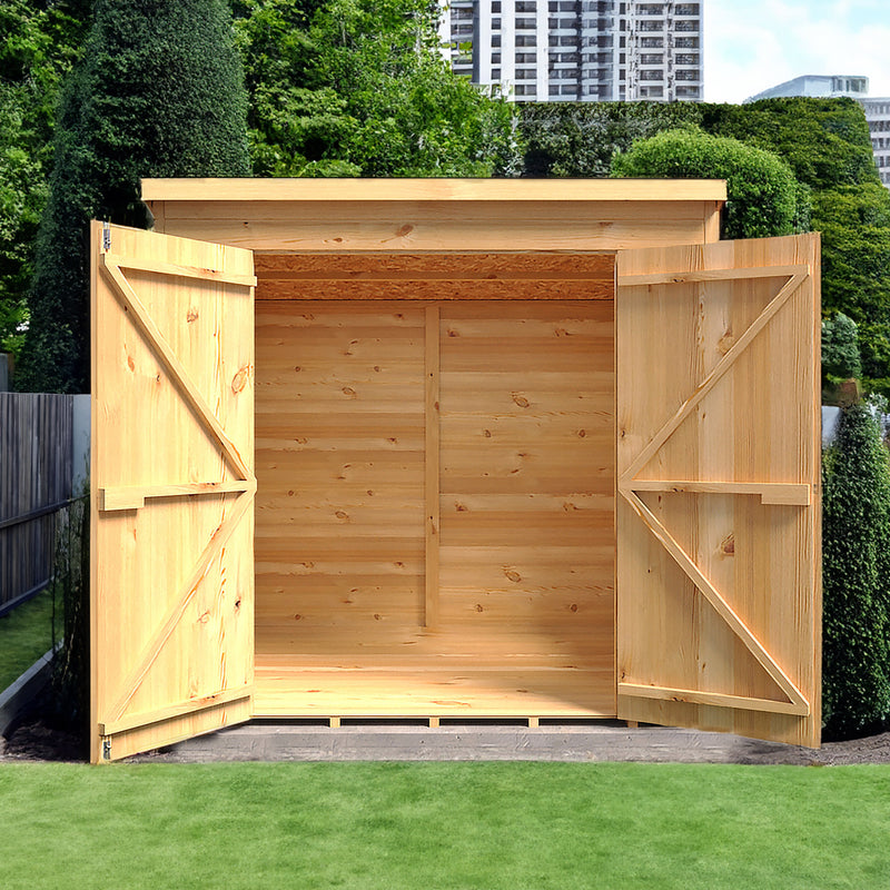 Pent Double Door Shiplap Shed