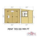 Pent Double Door Shiplap Shed