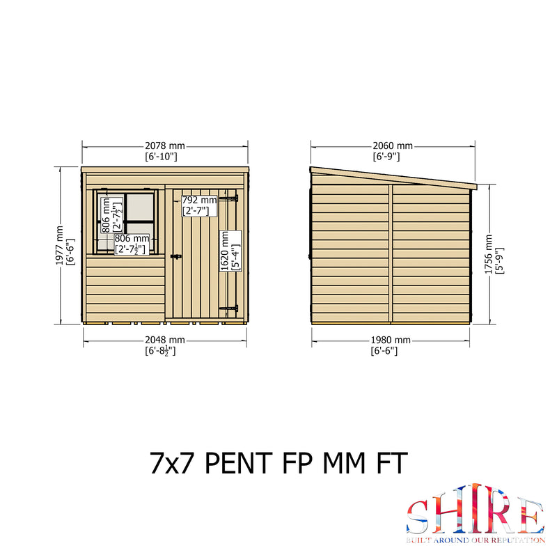 Pent Shiplap Shed