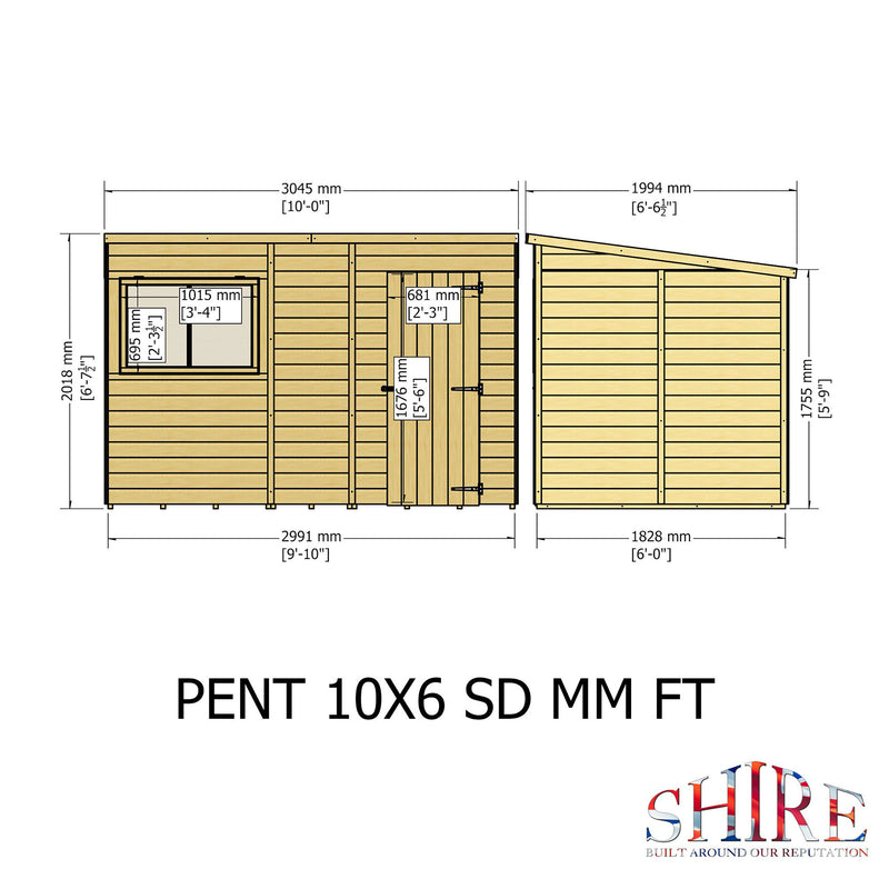 Pent Shiplap Shed