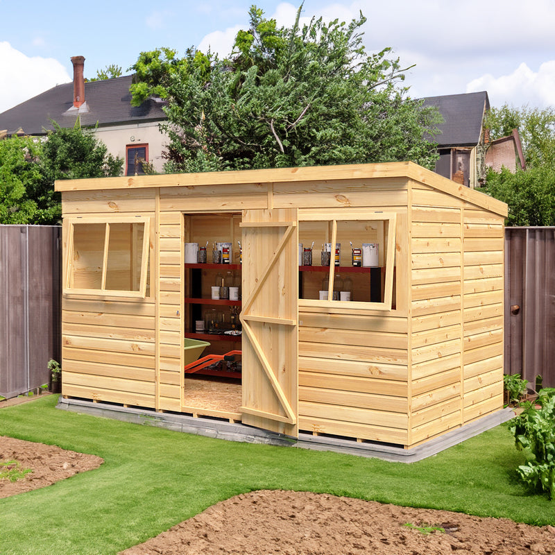 Pent 12 X 6 Shiplap Shed